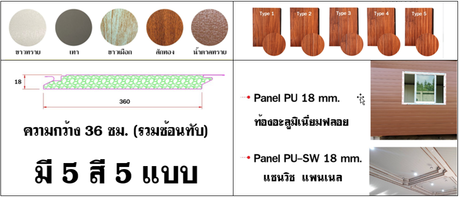 แพนเนล พียูโฟม ทำฝ้า ทำฝาผนัง