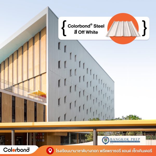 Off White SRI 86 Colorbond® แซนวิช พาเนล